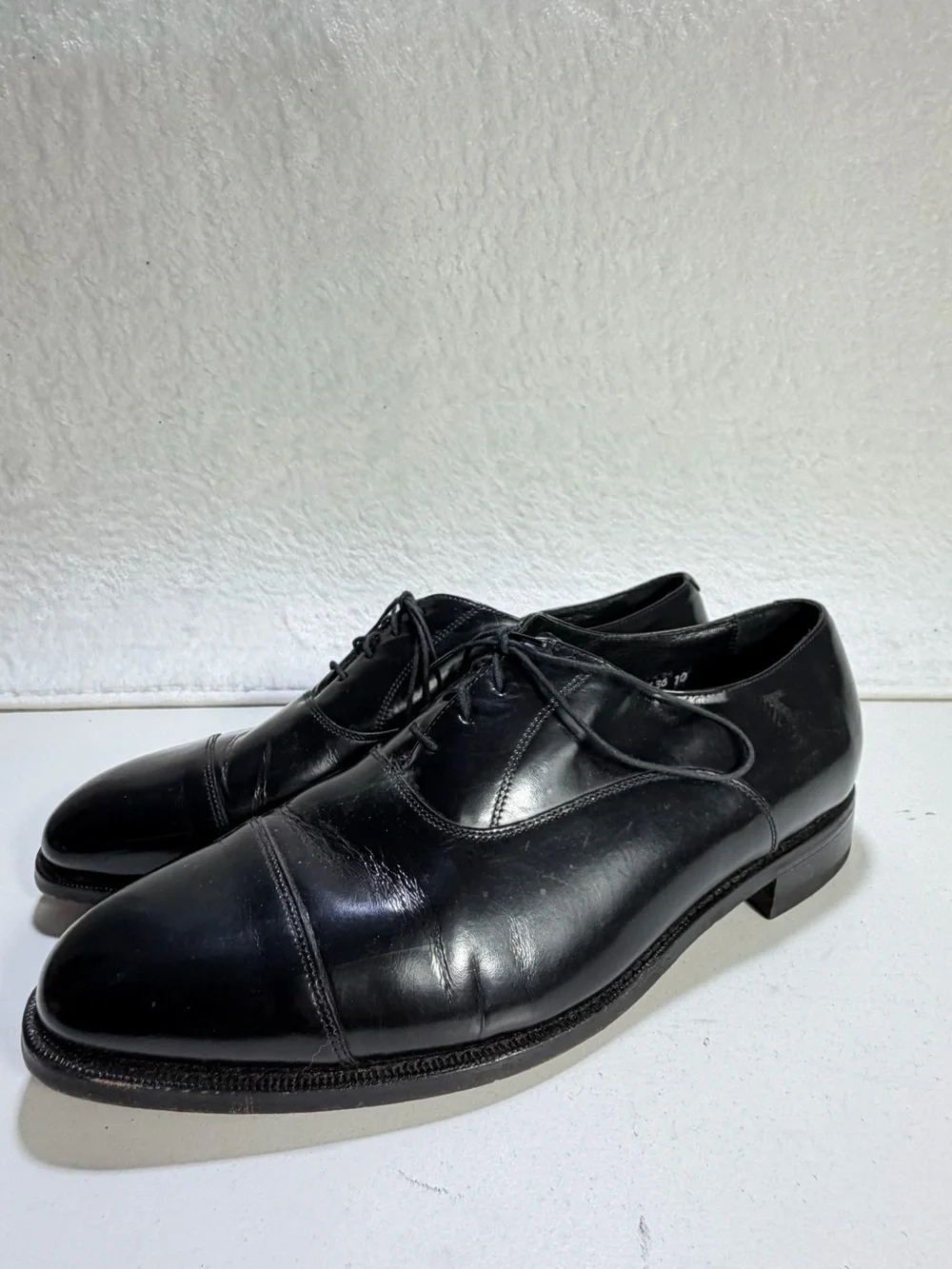 Florsheim Cap Toe Oxford Black Leather Dress Shoes Men’s Size 10